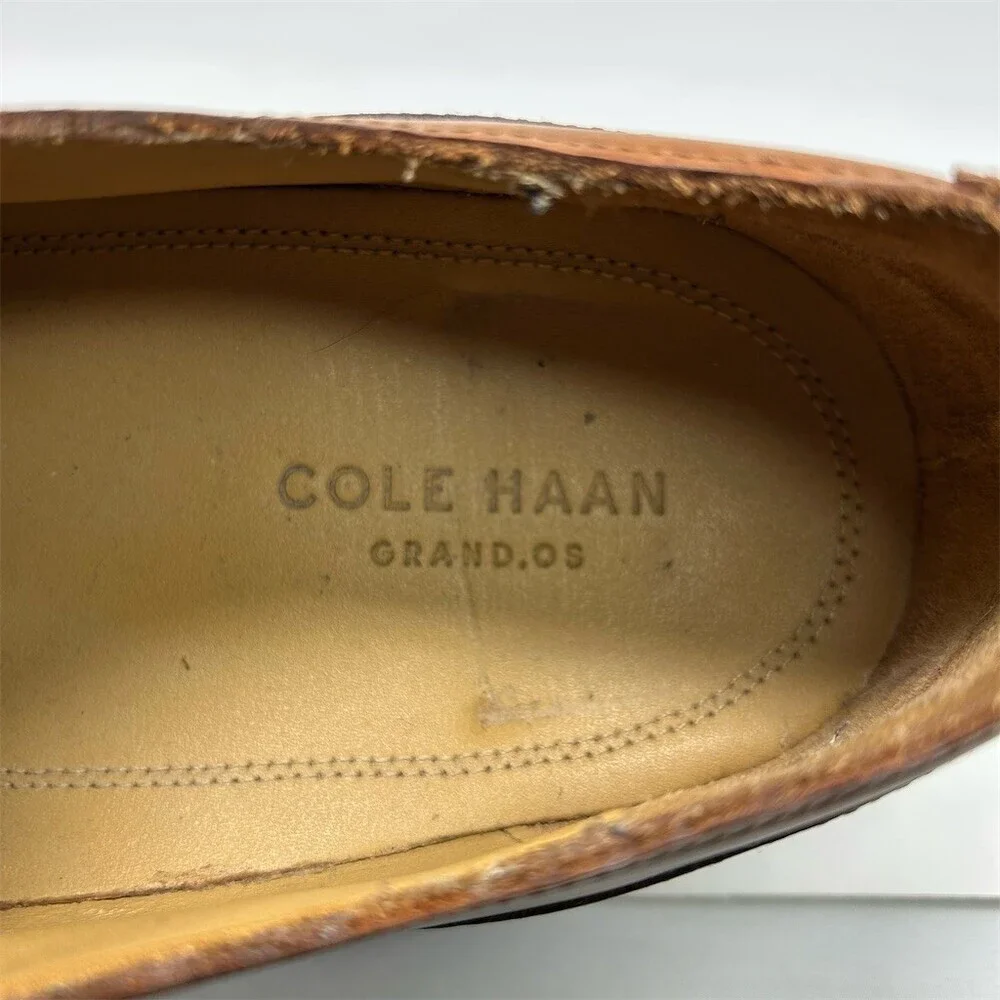 Cole Haan Men's Brown Wingtip Brogue Oxford Dress Shoes Lace-Up Classic Size 14